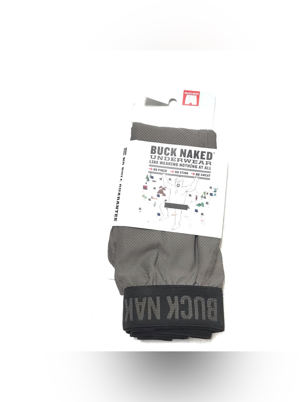 Duluth Mens Buck Naked Short Boxer Briefs Size XL  40-42 Graphite Underwear New